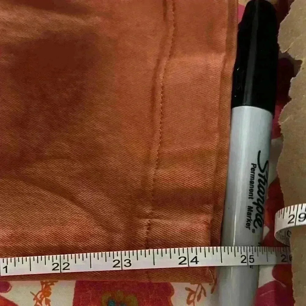 Studio Blue Rust Orange Crop Ankle Pants Size 18W - Picture 8 of 9